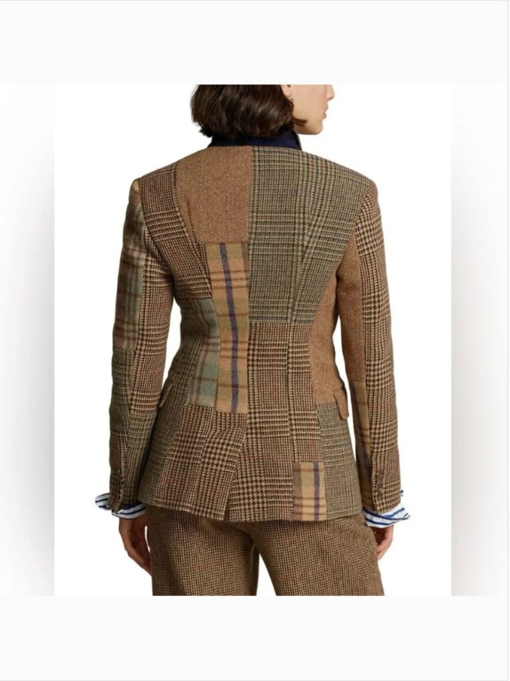 Polo Ralph Lauren Italian Wool Blend Patchwork Plaid Blazer 4 - Picture 9 of 9